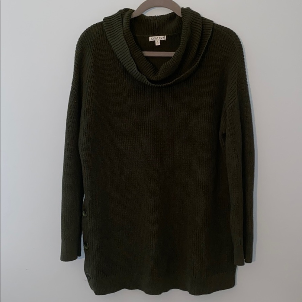 Cable Knit Army Green Sweater